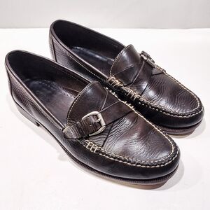 Cole Haan Pinch Monk Strap Buckle Loafers Mens 11.5M Brown Leather Slip On Dress